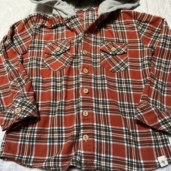 Love & Grow Turkey Day Tartan Hoodie Size 7 - Picture 4 of 7